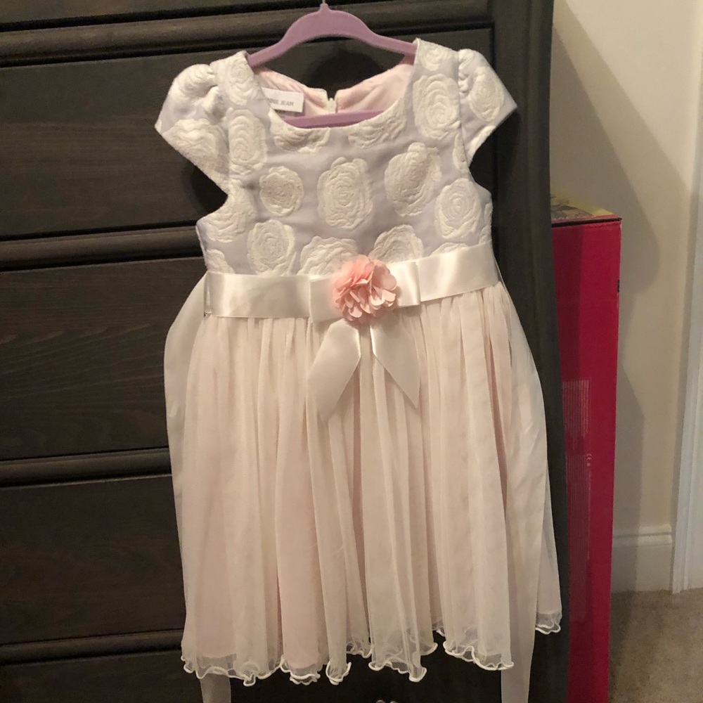 Bonnie Jean grey and pink 4T dress EUC